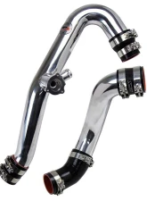 HPS Performance Products Polished Intercooler Hot Charge Pipe & Cold Side Kit for 2015-2017 Ford Mustang Ecoboost 2.3L Turbo with Black Hoses                                     - 17-101P - Image 2