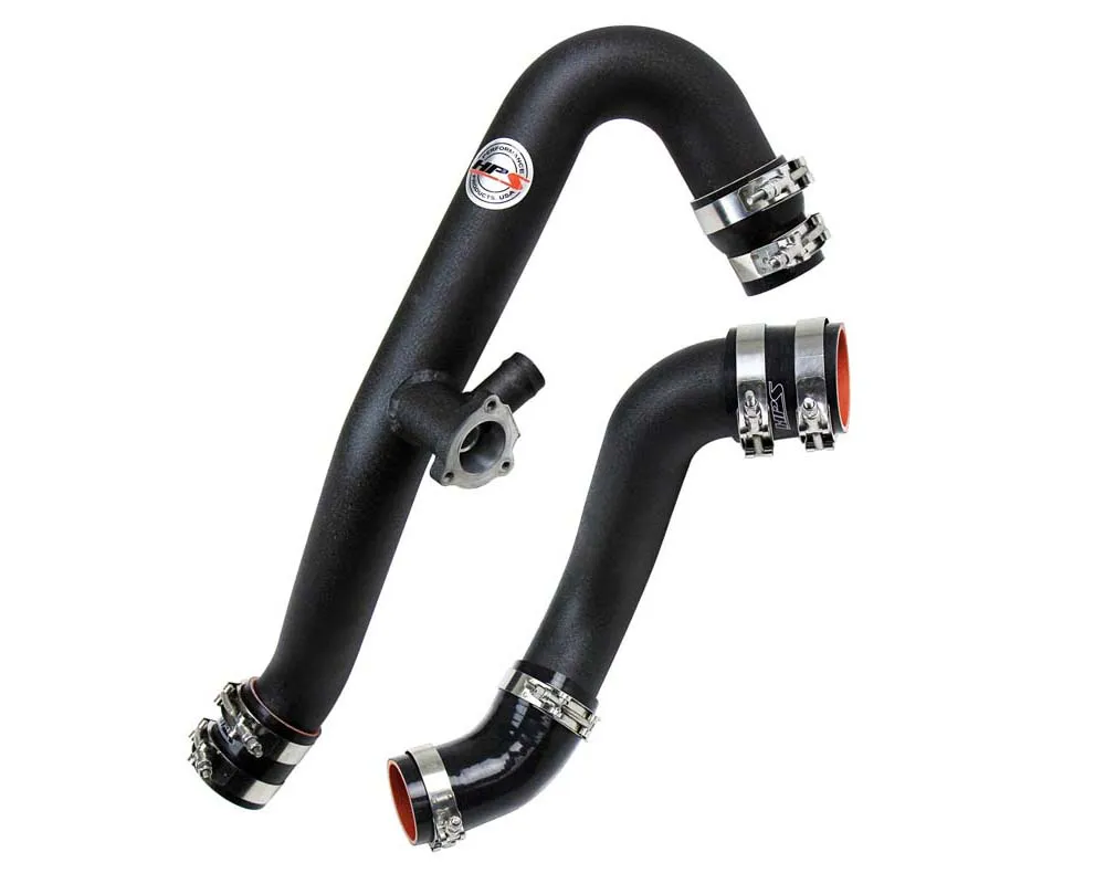 HPS Black Intercooler Hot Charge Pipe and Cold Side with Black Hoses - 17-101WB