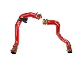 HPS Hot & Cold Side Charge Pipe with CAC Hose Intercooler Boots (Red) Ford 2003-2007