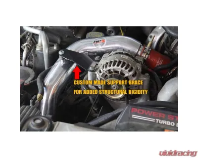 HPS Hot & Cold Side Charge Pipe with CAC Hose Intercooler Boots (Red) Ford 2003-2007 - 17-105R