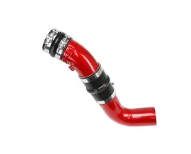 HPS Performance Intercooler Charge Pipe Cold Side Red Aluminum 3.5