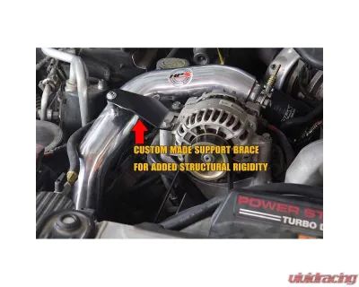 HPS Black Hot & Cold Side Charge Pipe with CAC Hose Intercooler Boots Ford F250 | F350 | F450 | F550 Superduty 2003-2007 - 17-145WB