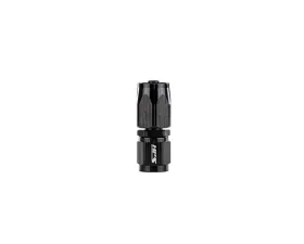 HPS Performance Black Aluminum Straight Angle Compression Double Swivel Hose End to -4 AN Female