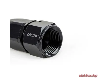 HPS Performance Black Aluminum Straight Angle Compression Double Swivel Hose End to -4 AN Female - 250-0004
