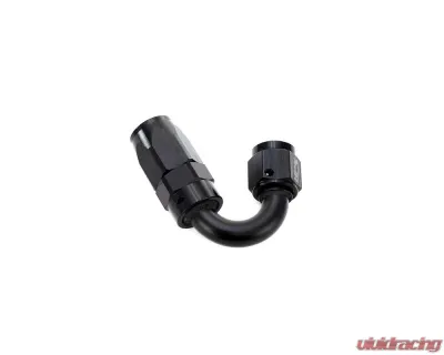 HPS Performance Black Aluminum 150 Degree Angle Compression Double Swivel Hose End to -4 AN Female - 250-1504