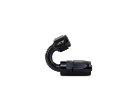 HPS Performance Black Aluminum 150 Degree Angle Compression Double Swivel Hose End to -4 AN Female