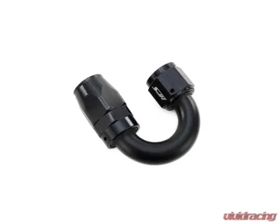HPS Performance Black Aluminum 180 Degree Angle Compression Double Swivel Hose End to -10 AN Female - 250-1810