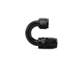 HPS Performance Black Aluminum 180 Degree Angle Compression Double Swivel Hose End to -10 AN Female