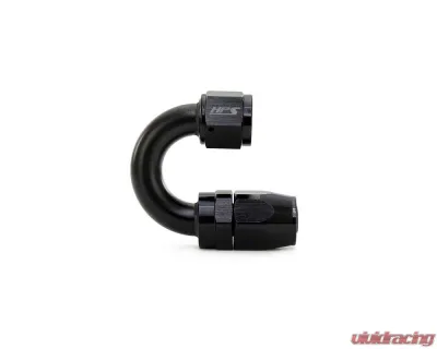 HPS Performance Black Aluminum 180 Degree Angle Compression Double Swivel Hose End to -10 AN Female - 250-1810