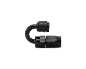 HPS Performance Black Aluminum 180 Degree Angle Compression Double Swivel Hose End to -4 AN Female