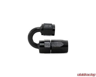 HPS Performance Black Aluminum 180 Degree Angle Compression Double Swivel Hose End to -8 AN Female - 250-1808