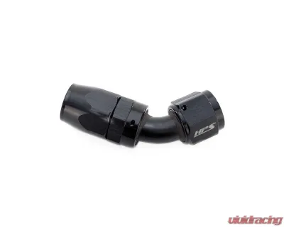 HPS Performance Black Aluminum 45 Degree Angle Compression Double Swivel Hose End to -16 AN Female - 250-4516