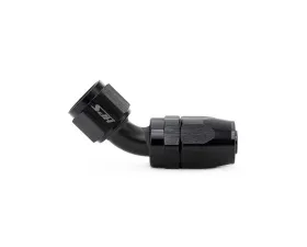 HPS Performance Black Aluminum 45 Degree Angle Compression Double Swivel Hose End to -10 AN Female