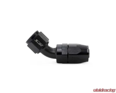 HPS Performance Black Aluminum 45 Degree Angle Compression Double Swivel Hose End to -16 AN Female - 250-4516