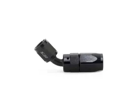 HPS Performance Black Aluminum 45 Degree Angle Compression Double Swivel Hose End to -4 AN Female