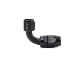 HPS Performance Black Aluminum 90 Degree Angle Compression Double Swivel Hose End to -10 AN Female