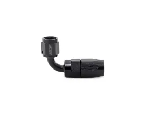 HPS Performance Black Aluminum 90 Degree Angle Compression Double Swivel Hose End to -4 AN Female