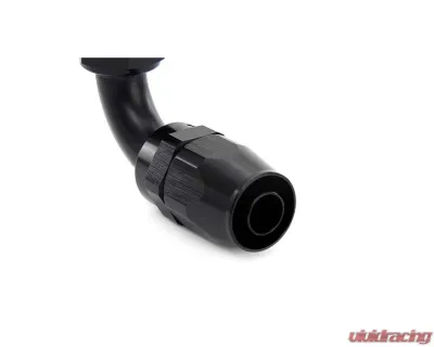 HPS Performance Black Aluminum 150 Degree Angle Compression Double Swivel Hose End to -4 AN Female - 250-1504