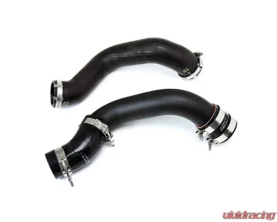 HPS Black Intercooler Hot Charge Pipe and Cold Side with Blue Hoses 15-17 Ford Mustang Ecoboost 2.3L Turbo - 17-102WB