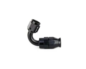 HPS Performance Stainless Steel Reinforced PTFE Hose Black Aluminum 120 Degree Angle Compression Teflon Hose End to -3 AN Female