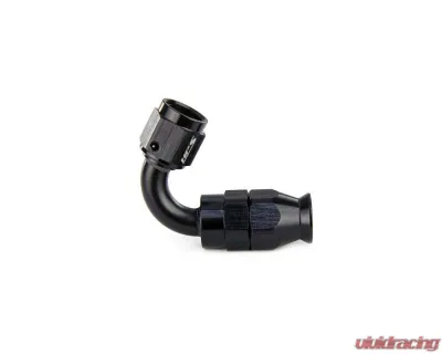 HPS Performance Stainless Steel Reinforced PTFE Hose Black Aluminum 120 Degree Angle Compression Teflon Hose End to -4 AN Female - 350-1204