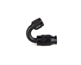 HPS Performance Stainless Steel Reinforced PTFE Hose Black Aluminum 150 Degree Angle Compression Teflon Hose End to -3 AN Female