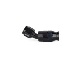 HPS Performance Stainless Steel Reinforced PTFE Hose Black Aluminum 30 Degree Angle Compression Teflon Hose End to -3 AN Female
