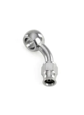 HPS Performance Stainless Steel 45 Degree Angle Compression Teflon Hose End to -3 AN Female w/ PTFE Hose 10mm Banjo                                     - 350-4503SSB - Image 2