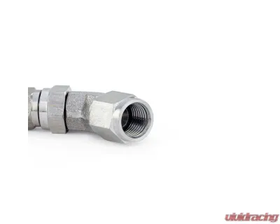 HPS Performance PTFE Hose Stainless Steel 45 Degree Angle Compression Teflon Hose End to -3 AN Female - 350-4503SS