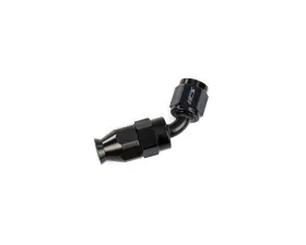 HPS Performance Products HPS PTFE Hose End Aluminum AN-10 45 Degree Double Swivel Fitting Black