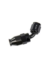 HPS Performance Stainless Steel Reinforced PTFE Hose Black Aluminum 45 Degree Angle Compression Teflon Hose End to -6 AN Female                                     - 350-4506 - Image 2