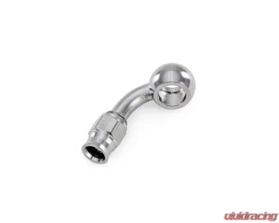 HPS Performance Stainless Steel 75 Degree Angle Compression Teflon Hose End to -3 AN Female w/ PTFE Hose 10mm Banjo - 350-7503SSB