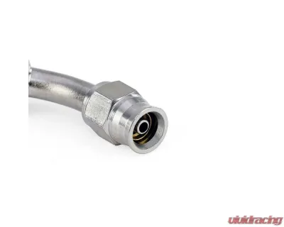 HPS Performance Stainless Steel 90 Degree Angle Compression Teflon Hose End to -3 AN Female w/ PTFE Hose 10mm Banjo - 350-9003SSB