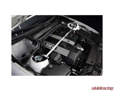 HPS Performance Polished Front Strut Bar BMW 3-Series E46 2002-2006 - 42-103P