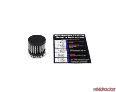 HPS Performance Crankcase Vent Air Filter Breather 1 Inch ID, 2 Inch Length, Oiled Cotton - HPS-4330