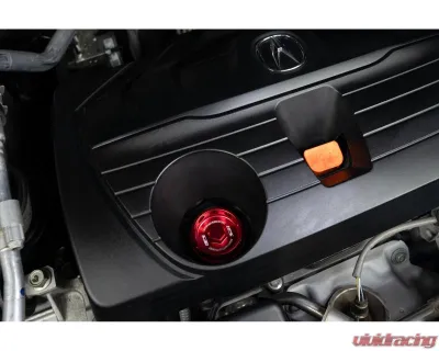 HPS Performance Red Billet Aluminum Oil Cap Mazda 1974-2013 - 5269-107R