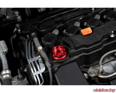 HPS Performance Red Billet Aluminum Oil Cap Mazda 1974-2013 - 5269-107R