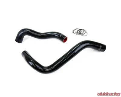 HPS Performance High Temp 3-ply Reinforced Silicone,Replace OEM Rubber Radiator Coolant Hoses Ford 1999-2001 7.3L V8 - 57-1074-BLK