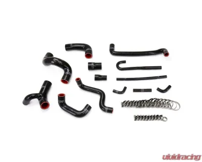 HPS Black Reinforced Silicone Radiator and Heater Hose Kit Coolant for BMW 88-91 E30 M3 Left Hand Drive - 57-1209-BLK
