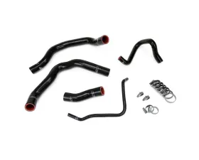 HPS Black Reinforced Silicone Radiator Hose Kit Coolant for Mini 02-08 Cooper S Supercharged