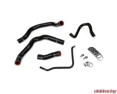 HPS Black Reinforced Silicone Radiator Hose Kit Coolant for Mini 02-08 Cooper S Supercharged - 57-1211-BLK