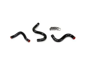 HPS Black Reinforced Silicone Heater Hose Kit for Toyota 83-87 Corolla AE86 4A-GEU Left Hand Drive
