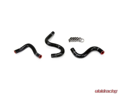 HPS Black Reinforced Silicone Heater Hose Kit for Toyota 83-87 Corolla AE86 4A-GEU Left Hand Drive - 57-1223-BLK