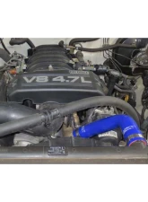 HPS Performance High Temp 3-ply Reinforced Silicone,Replace OEM Rubber Radiator Coolant Hoses Toyota 2004-2006 4.7L V8                                     - 57-1224-BLUE - Image 2