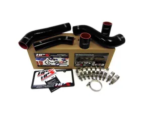 HPS Black Reinforced Silicone Intercooler Hose Kit for Mitsubishi Lancer EVO 10 X US-Spec