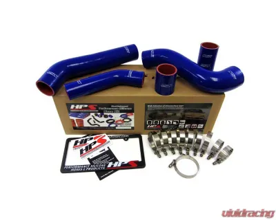 HPS Blue Reinforced Silicone Intercooler Hose Kit for Mitsubishi Lancer EVO 10 X US-Spec - 57-1228-BLUE