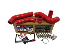 HPS Red Reinforced Silicone Intercooler Hose Kit for Mitsubishi Lancer EVO 10 X US-Spec