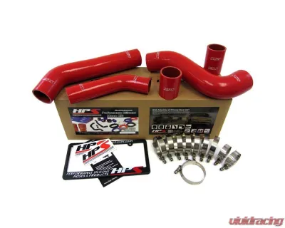 HPS Red Reinforced Silicone Intercooler Hose Kit for Mitsubishi Lancer EVO 10 X US-Spec - 57-1228-RED