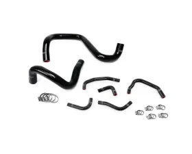 HPS Black Reinforced Silicone Radiator + Heater Hose Kit Coolant for Jeep 12-17 Wrangler JK & Unlimited 3.6L V6 Left Hand Drive