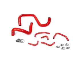 HPS Red Reinforced Silicone Radiator + Heater Hose Kit Coolant for Jeep 12-17 Wrangler JK & Unlimited 3.6L V6 Left Hand Drive